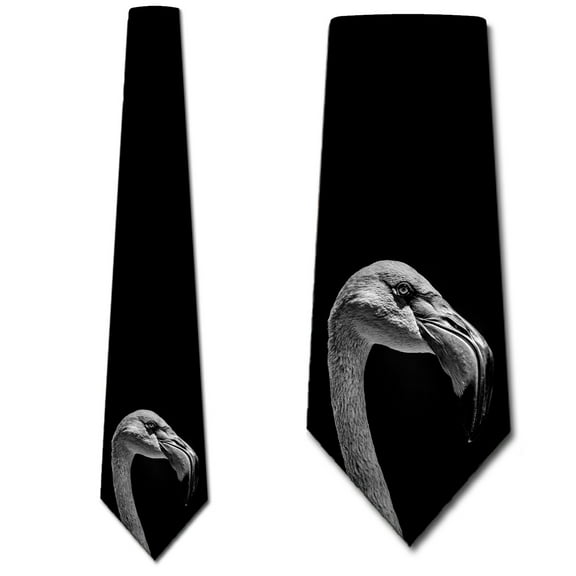 Flamingo Ties Mens Animal Tie Birds Necktie by Three Rooker