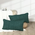 thumbnail image 3 of Home Soft Things 2 Piece Cable Knit Throw Pillow Cover - Deep Teal - 14" x26", 3 of 7