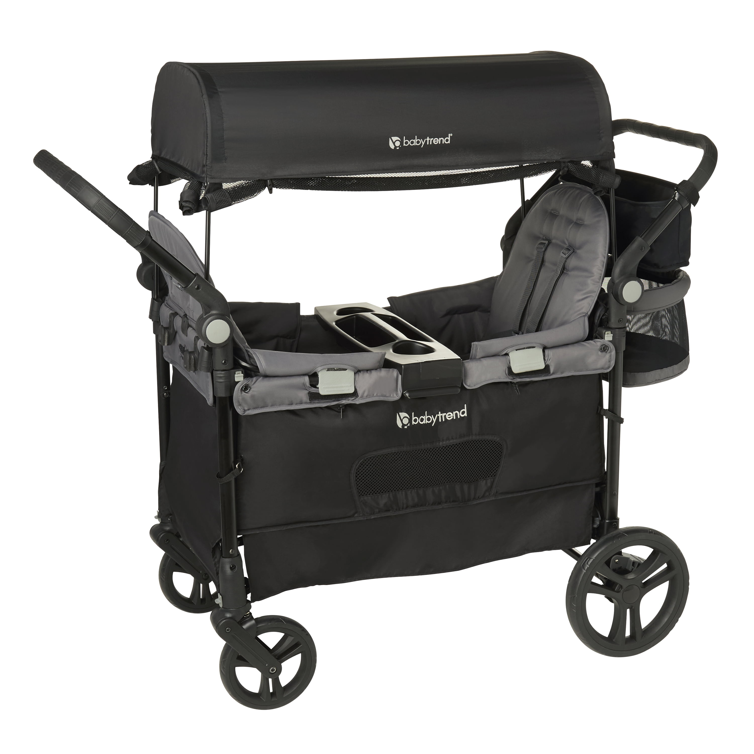 Vomeast Wagon Stroller with 2 Seats and Sunshade Grey