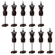 thumbnail image 5 of 10 mini maniquíes para muñecas, vestidos, regalos de cumpleaños con soporte para fotos de escenas de vida Negro, 5 of 9