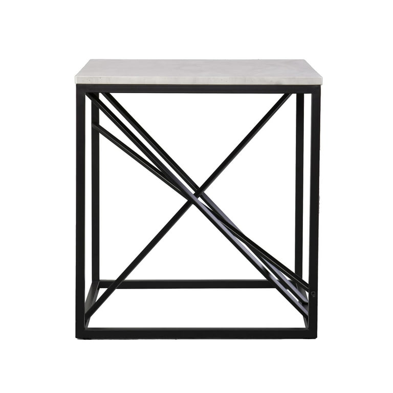 SEI Buegan Faux Marble End Table