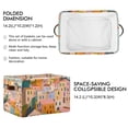 thumbnail image 2 of Yayeee 2 Pack Canvas Storage Basket with Handles for Shelves Fabric Bins Closet Organizer, Orange Cityscape Painting, 2 of 8