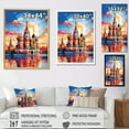 thumbnail image 4 of Designart "Moscow Popart Colorful City painting II" Cityscapes Floater Framed Wall Decor, 4 of 7