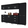 thumbnail image 2 of FM FURNITURE Abilene 7 Piece Garage Set Black Engineered Wood, 2 of 5