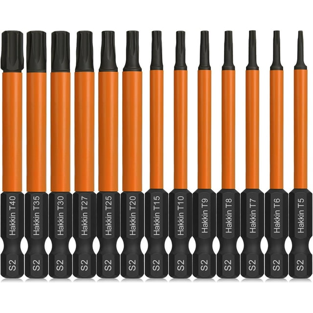 Destornillador magnético Torx Bit Set S2 Steel T5-T40, 13 unidades
