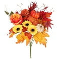 Artificial Flowers Fall Decor Silk Sunflowers Bouquet Autumn Flower