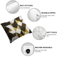 thumbnail image 4 of BANET  Geometric Throw Pillow Cushion Cover, Triangles Pattern in Shades Graphic Illustration, Decorative Square Accent Pillow Case 12x12in, 4 of 5