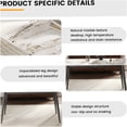thumbnail image 5 of Modern Sintered Stone Dining Table for 6 with Curved Edge and Dark Gray Metal Legs, White Pandora Surface, 5 of 8