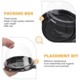 thumbnail image 3 of 100 unidades de cajas redondas de plástico transparente para hojaldre de yema de huevo, tipo domo, para pasteles de luna (bandeja negra), 3 of 8