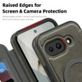 thumbnail image 4 of Designed for Google Pixel 9 Magnetic Flip Phone Case,With RFID Blocking Card Slots,Compatible with Mag-Safe,PU Leather Shockproof Anti-fall Flip Folio Ultra Slim Wallet Phone Case,Gray, 4 of 8