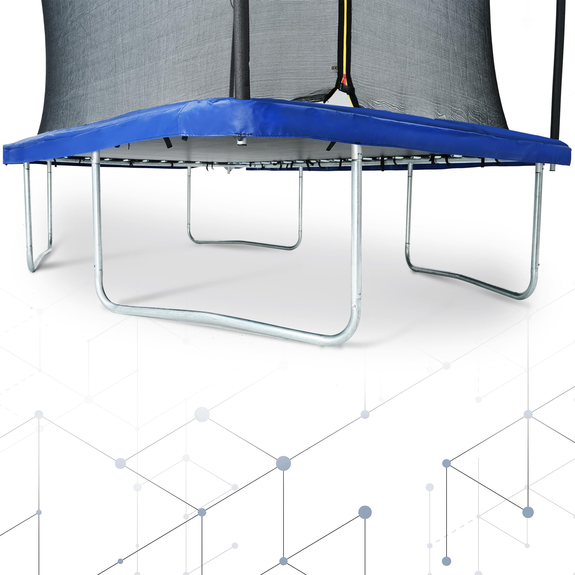 SkyBound 8FT x 12FT Rectangular Trampoline - ASTM Certified Rectangle Trampolines with Enclosure - Gymnastics Rectangular Trampoline for Kids - Max Load 1056 Lbs