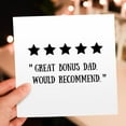 thumbnail image 7 of 3drose, Funny Review Five 5 Stars Great Bonus Dad Would Recommend Step Stepdad, 12 Greeting Cards with Envelopes, 7 of 7
