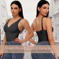 thumbnail image 5 of Vaslanda Women Thong Shapewear Bodysuit Tops with Built-in Bra Pads Smooth Tummy Control Body Shaper, 5 of 7