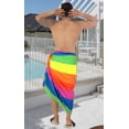 thumbnail image 3 of HAPPY BAY Men's Swim Trunk Bathing Suit Sarong Pareo Beach Wrap One Size Multi, Stripes Summer Vacation Party, 3 of 5