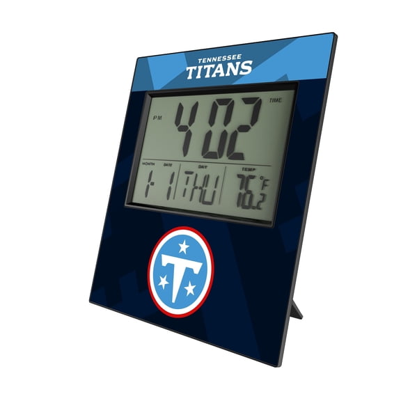 Keyscaper Tennessee Titans Color Block Digital Desk Clock