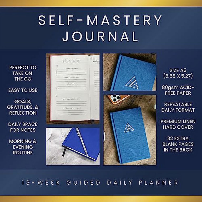 Self-Mastery Journal for Men - Gratitude Journal – 5 Minute