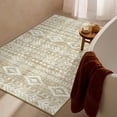 thumbnail image 3 of Moynesa 3'x5' Washable Kitchen Entrance Rug Non Slip,Khaki Entryway Rugs Soft Area Rugs for Living Room, Farmhouse Moroccan Small Carpet for Bathroom Beside Office, 3 of 7