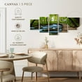 thumbnail image 5 of Elephant Stock Boardwalk In The Forest Wall Art - Horizontal Multi Panel Canvas - Living Room Wall Decor - Nature Multi Panel - Brown And Blue Decor - 80" x 36", 5 of 8