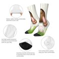 thumbnail image 3 of Rateoe Brown Bunny for Women Casual Calf Socks - Cute Crew Socks - Thin Soft Above Ankle Socks Size 5-11, 3 of 6
