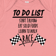 thumbnail image 4 of Inktastic To Do List Funny Racing for Baby Boys or Girls Baby Bodysuit, 4 of 5