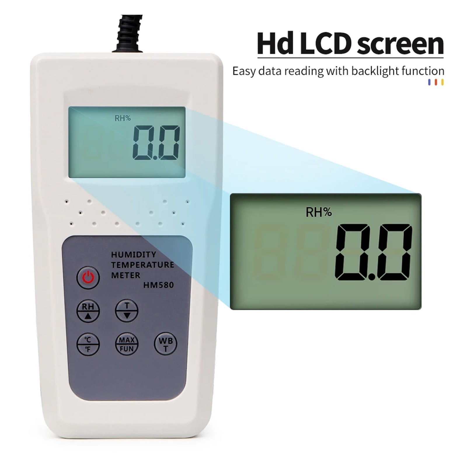 Professional Temperature Humidity Meter Laboratory Digital Thermo-Hygrometer Farm Plastic Shed Winery Ambient Moisture Meter