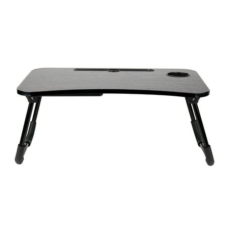 Mind Reader - Foldable Bed Tray with Storage Drawer - Black