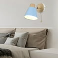thumbnail image 1 of Aplique de luz de lámpara de pared Simple con interruptor de cable de tracción, accesorio de iluminación creativo para cocina, lectura, sala , Azul, 1 of 8
