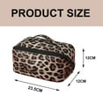 thumbnail image 2 of Bolsa de viaje cosmética para mujer, bolsa de cosméticos de gran capacidad con estampado de leopardo, abre bolsas de maquillaje planas, 2 of 5