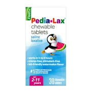 Fleet Pedia-Lax Saline Laxative Chewable Tablets, Watermelon - 30 Ea