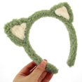 thumbnail image 3 of HUGFEGWE 2 Pcs Headband Washing Face Hairband Lovely Cat Headwear Makeup Hairband Facial Washing Headdress Face Washing Hairband Shower Headdress South Korea Spa Fabric Miss CA919-104806, 3 of 9