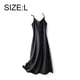 thumbnail image 2 of Laklulu Vestido de fiesta de invitados de boda de satén con tirantes finos sin mangas para mujer, vestidos formales de noche de cóctel, negro, L, 2 of 5