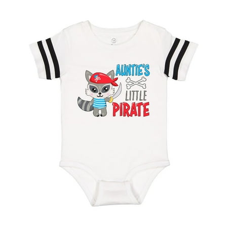 

Inktastic Auntie s Little Pirate Cute Raccoon with Sword Gift Baby Boy or Baby Girl Bodysuit