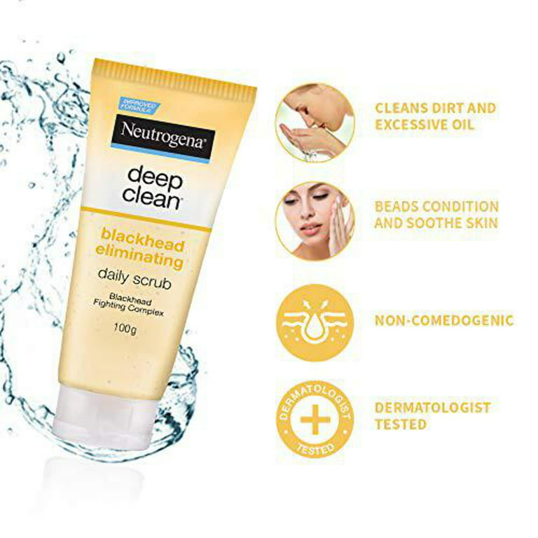 Rædsel stadig Egen Neutrogena Deep Clean Scrub Blackhead Eliminating Daily Scrub For Face,  100g - Walmart.com
