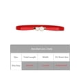 thumbnail image 4 of INSPIRE CHIC Stretchy Belt for Women Metal Interlock Buckle Elastic Waist Belts for Dresses Red, 4 of 5