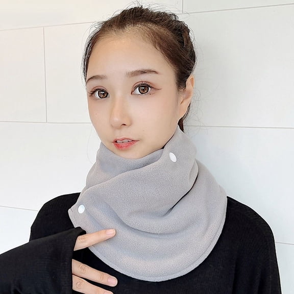 Winter Warm Windproof Outdoor Plush Neck Cover Riding Sport Scarf Neck Warmer Neck Protector GREY