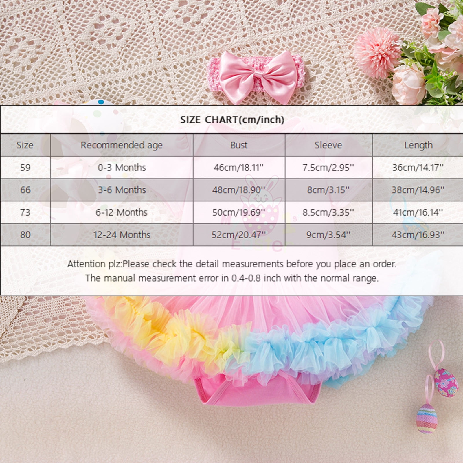 Easter Outfit Girl Baby Girls My 1St Easter Bunny Eggs Print Romper Tutu Dress Headband Shoes 3 Piece Outfit My First Easter Pink 0 Months-3 Months