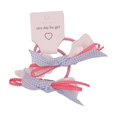 thumbnail image 2 of Paquete de 2 lazos para el pelo de color caramelo con forma de corazón para niña, banda de goma estilo cola de caballo doble, accesorios para el pelo, 2 of 6