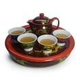 thumbnail image 4 of 12inch Porcelain Tea Tray, Double-Layer Ceramic Tray Circular for Tea Coffee Serving Table, 4 of 7