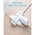 thumbnail image 1 of Anker Power Strip Protector contra sobretensiones con USB, cable de extensión de 6 pies, enchufe plano, tira de alimentación 332 con 6 tomacorrientes y 3 puertos USB, estación de carga, compacto para, 1 of 2