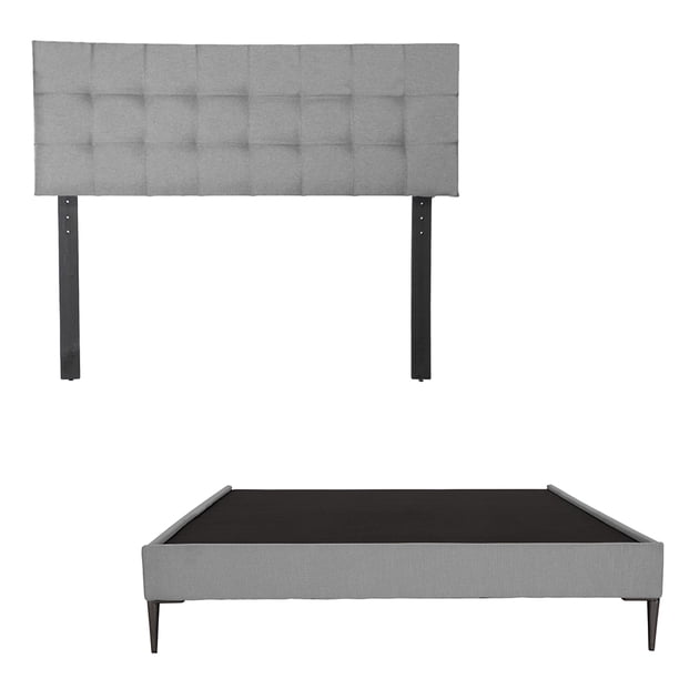 Base de cama Slim Queen Size DICASA Cabecera Catania Gris