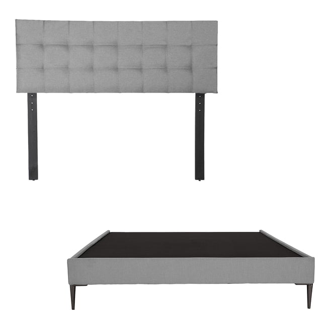 Base de cama Slim Queen Size DICASA Cabecera Catania Gris
