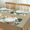 thumbnail image 3 of Tropical Pioneer Flower Pattern Summer Placemats Table Placemats Set Of 4-Linen Kitchen Washable Placemats Table Mats 11.8"x17.7" Non-Slip Heat Resistant, 3 of 6