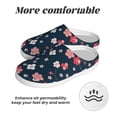 thumbnail image 6 of Daiia Cherry Blossoms Print Women’s Fuzzy Slippers Memory Foam Lightweight House Shoes Cozy Loafer Flannel House Shoes-44/45, 6 of 7