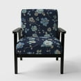 thumbnail image 3 of Designart "Indigold Flower Pattern" Upholstered Floral Accent Chair - Arm Chair, 3 of 5