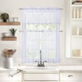 thumbnail image 6 of 2 Pcs Sheer Tier Curtains Linen Textured Semi Sheer Drapes Kitchen Café Rod Pocket Voile Curtain, 6 of 7