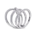 thumbnail image 2 of White Topaz 2 2/5 Carat (Ctw) Crossover Split Shank Ring In Sterling Silver, 2 of 4