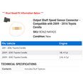 thumbnail image 2 of Output Shaft Speed Sensor Connector - Compatible with 2009 - 2016 Toyota Corolla 2010 2011 2012 2013 2014 2015, 2 of 2
