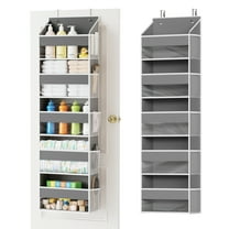 Tooloton Over-the-Door Organizer with 5 Large Pockets & 10 Mesh Side Pockets, Gray (1 Pack)