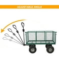 thumbnail image 3 of REDCAMP Steel Mesh Deck Rolling Wagon Cart, Heavy Duty Garden Utility with 900lb Capacity, Green, 3 of 9