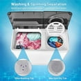 thumbnail image 4 of Pemberly Row 26lbs Portable Semi automatic Washing Machine W/Drain Pump Gray, 4 of 8